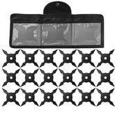 THROWFUN 6/12/18 Pack 9Cr17 stainless steel- 4.25''(length) 0.1''(thick) , throwing knives set  Full-Tang Throwing Set, with Nylon Sheath for Competition and Recreation Black Cross Hollow Darts-FB-YF186